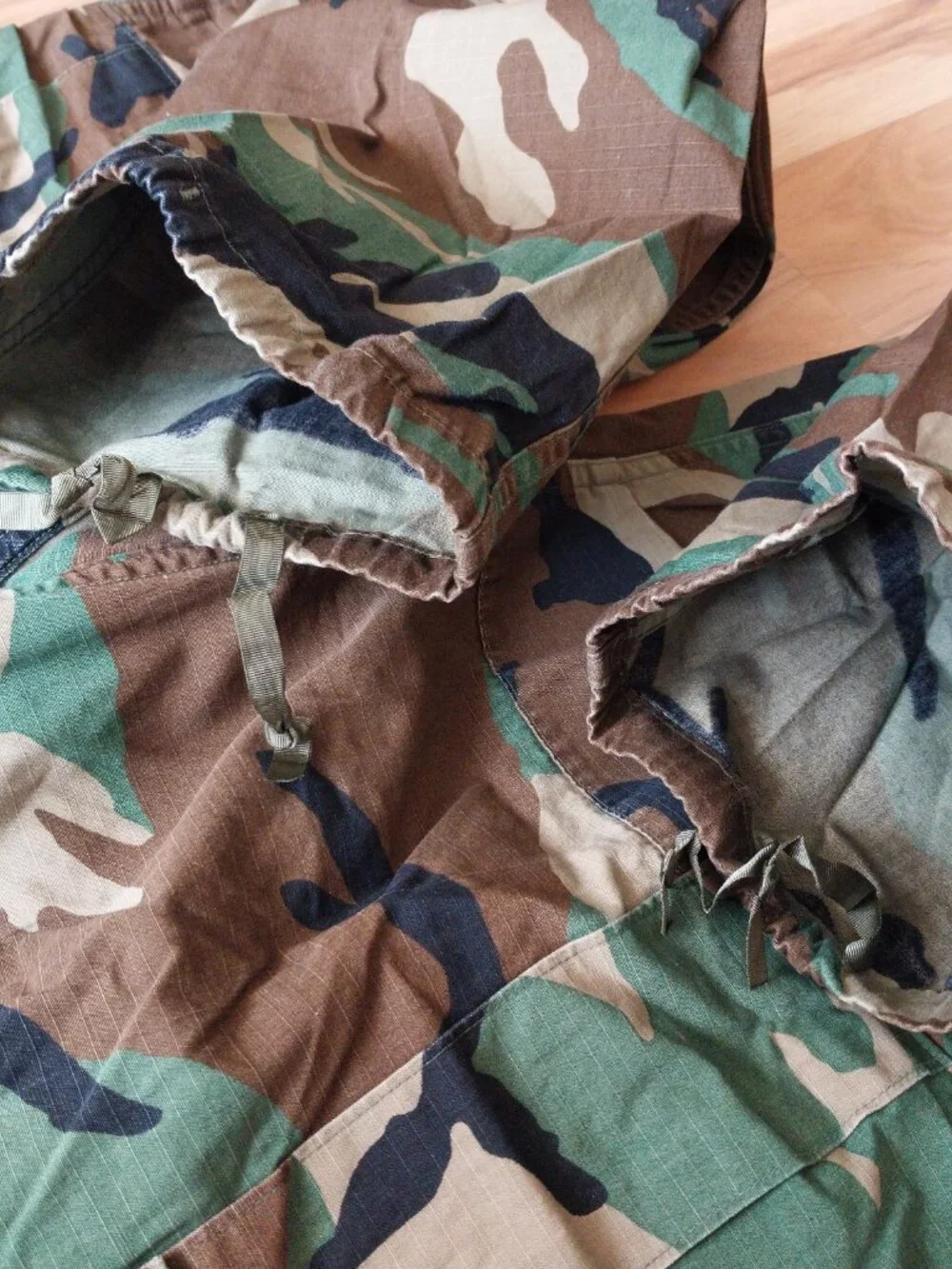 US Military Woodland Camouflage BDU Trousers Hot Weather Ripstop Sz Medium Short